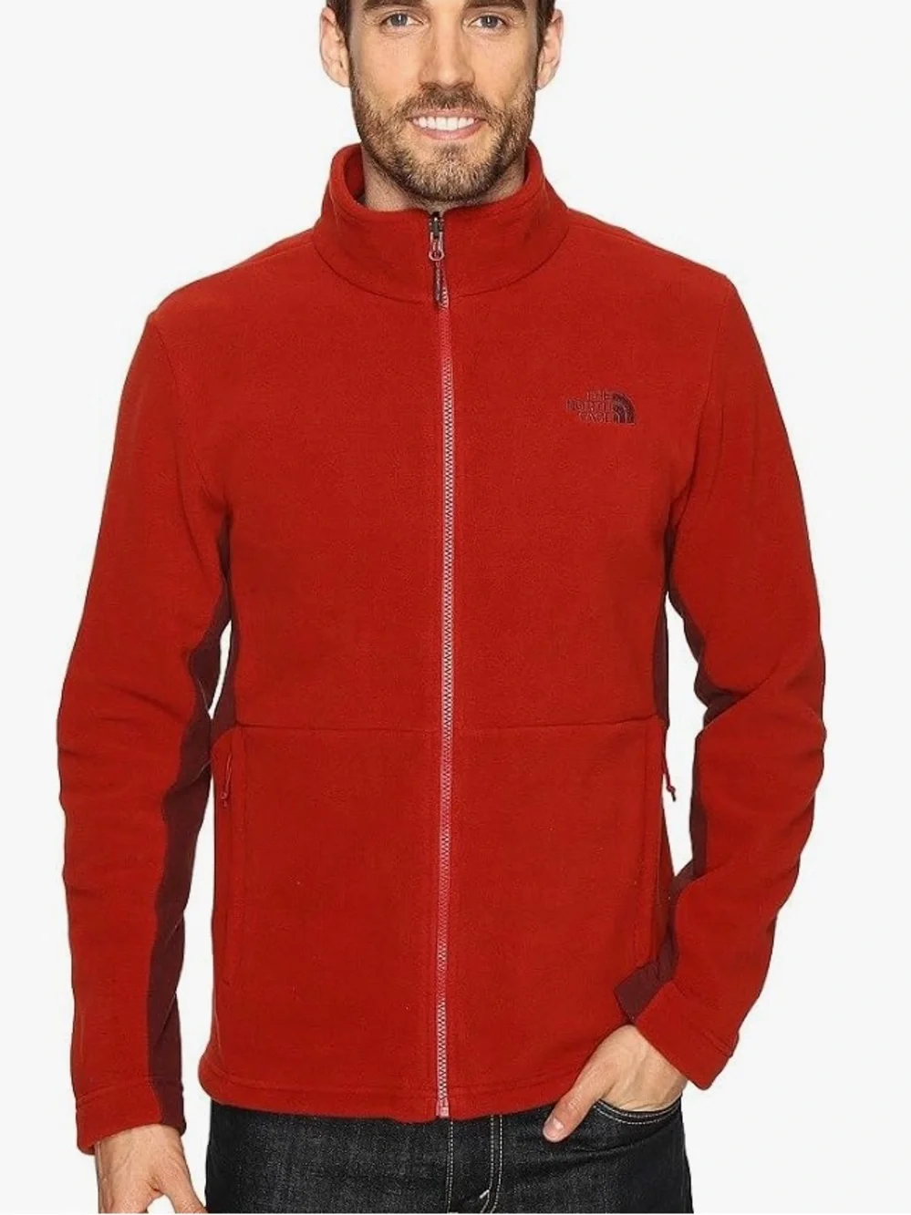 The North Face Men's khumbu 2 Red Full-Zip Fleece Jacket NWT 2XL